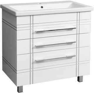 Тумба под раковину Stella Polar Опера 80см патина серебро SP-00000015